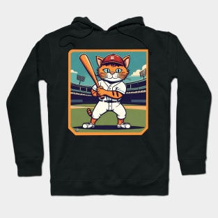 Cat baseball player Hoodie